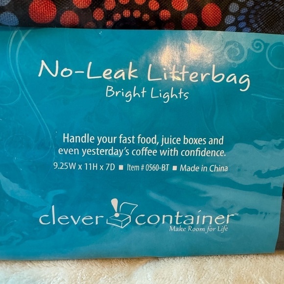 NWT No Leak Large Capacity Adjustable Strap Velcro Closure Litter Bag - Picture 7 of 8